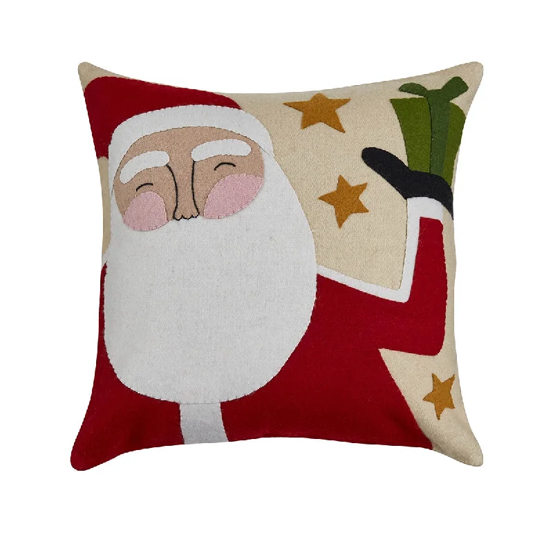 Plush Pillows for a Cozy BedSanta Felt  Pillow with Feather Insert - 16" Set of 2 Park Designs