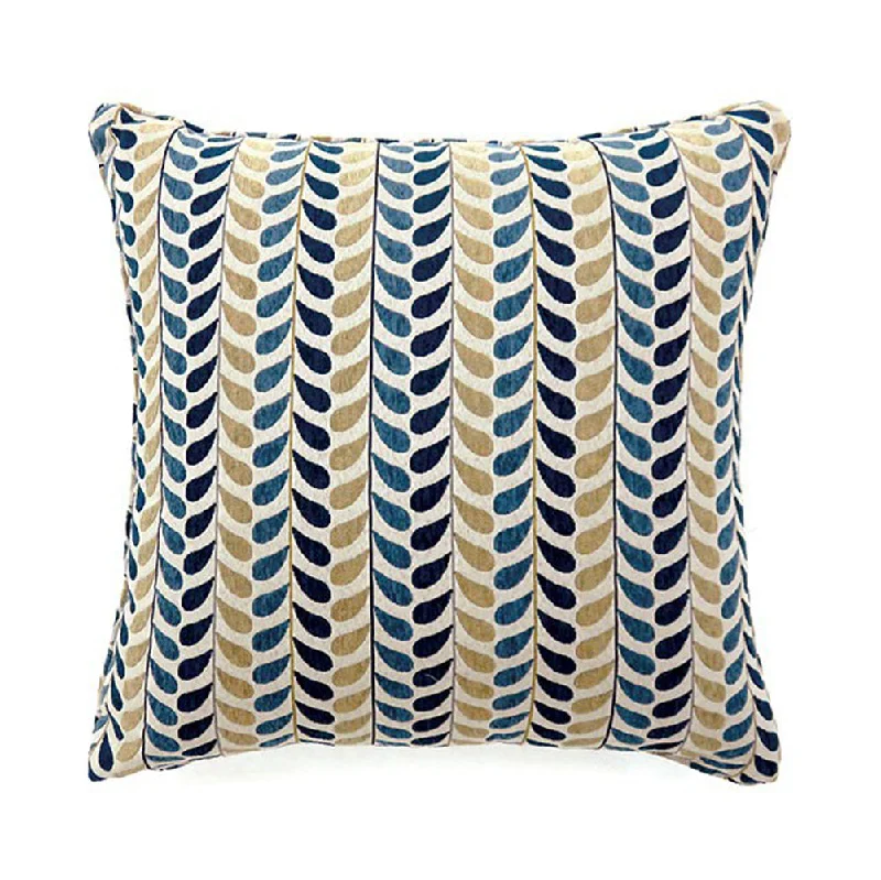 Firm Pillows for Side SleepersBenzara 2 Piece Polyester Pillow with Abstract Pattern, Blue and Yellow