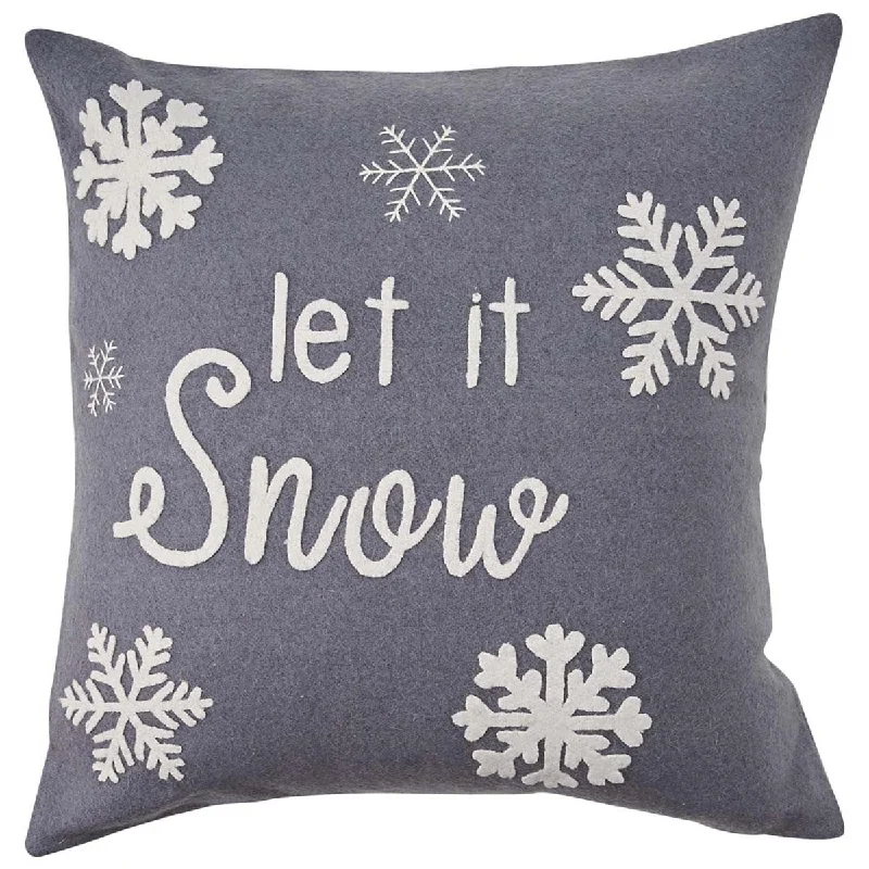 Pregnancy Pillows for Expectant MothersLet It Snow Felt 16" Pillow Set - Polyester Fill Set of 2 Park Designs