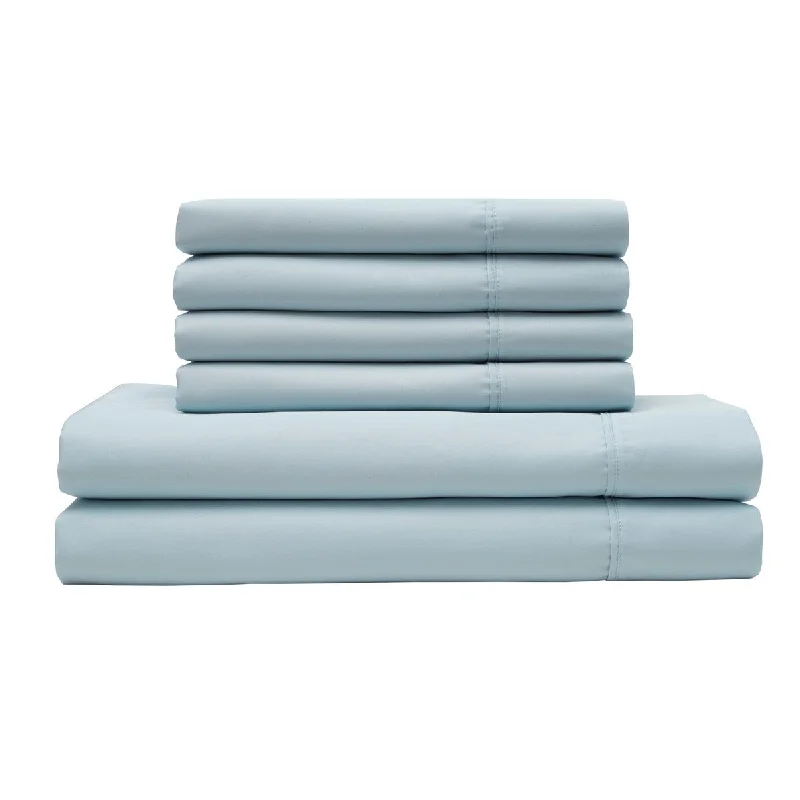 Jersey - Knit Sheets for a Comfortable and Casual Bed1200 Thread Count Cooling CVC Sheet Set w/ Bonus Pillowcase