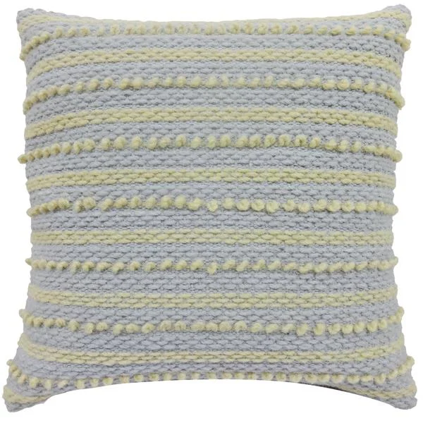 Hypoallergenic Pillows for Allergy SufferersBenzara 18 X 18 Inch Hand Woven Pillow with Stripe Pattern, Set of 2, Blue and Yellow