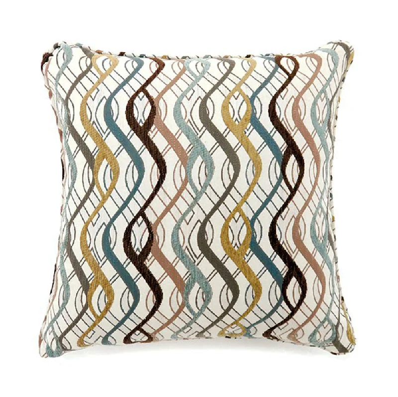 Square Pillows for Modern Home DecorBenzara Sine Contemporary Pillow, Multicolor, Set of 2, Large