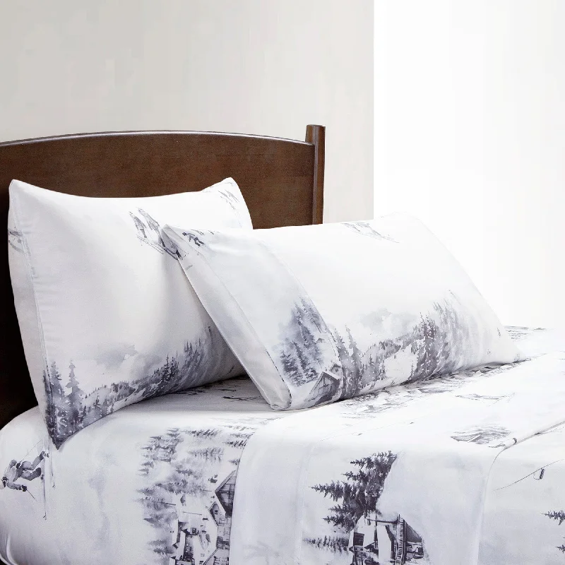 Moisture - Wicking Cotton Sheets for a Dry and Comfortable SleepSki Toile Lyocell Sheet Set