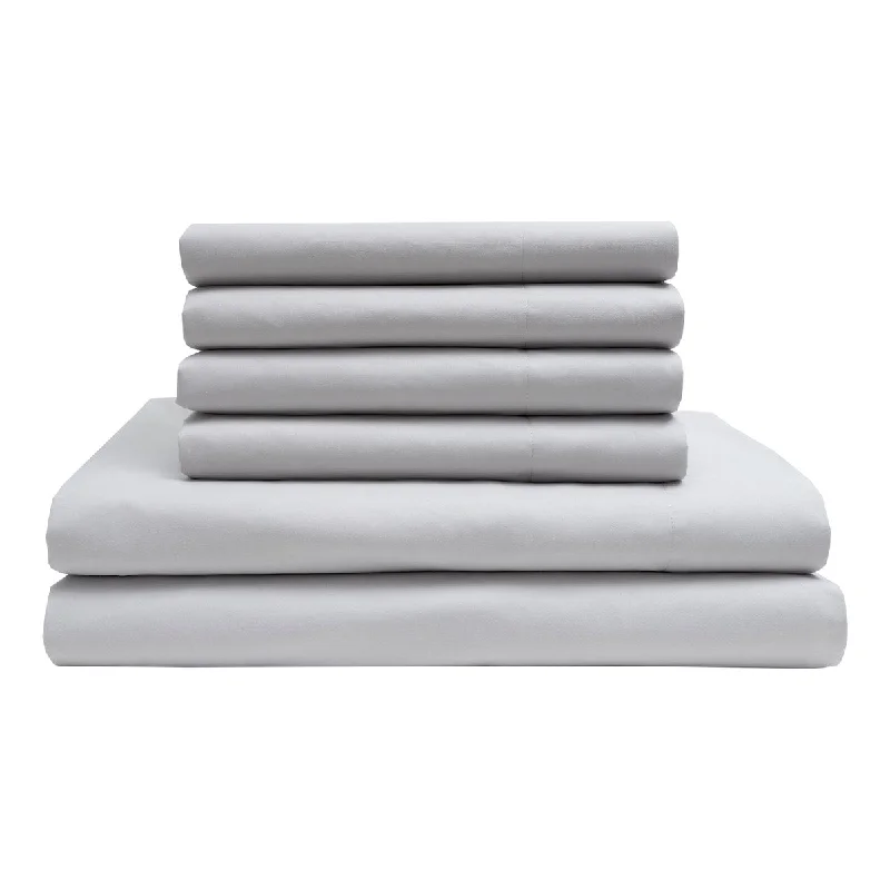 Moisture - Wicking Cotton Sheets for a Dry and Comfortable SleepAnti-Microbial Solid Super Sheet w/ Bonus Pillowcase