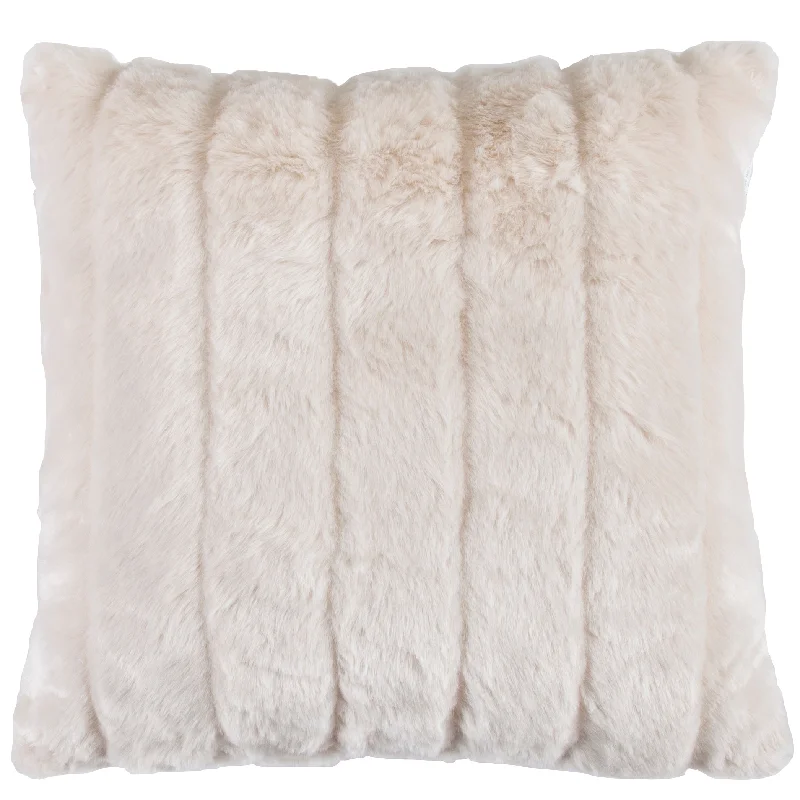 Round Pillows for Boho-Style InteriorsHiEnd Accents Oversized White Mink Pillow, White