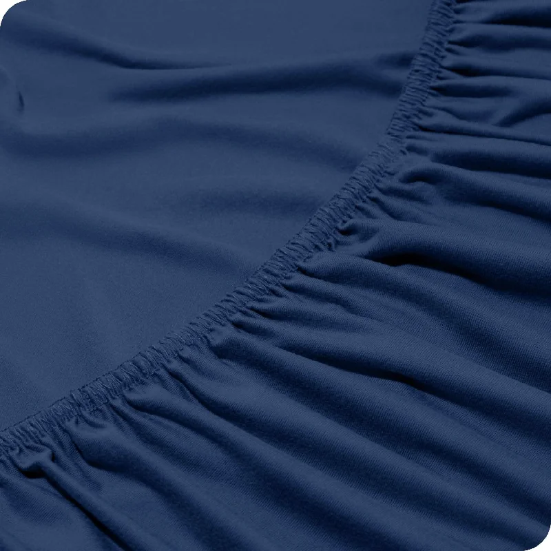 Flat Sheets with a High - Quality Finish for a Luxurious LookMicrofiber Stretch Knit Sheet Set