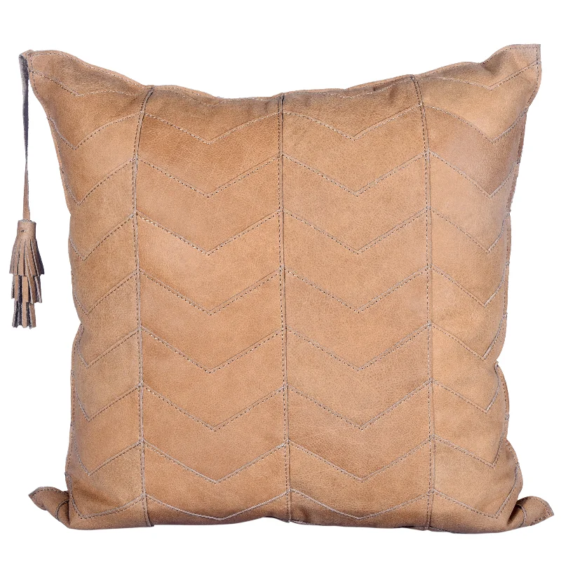 Hypoallergenic Pillows for Allergy SufferersHiEnd Accents Chevron Leather Pillow With Tassel