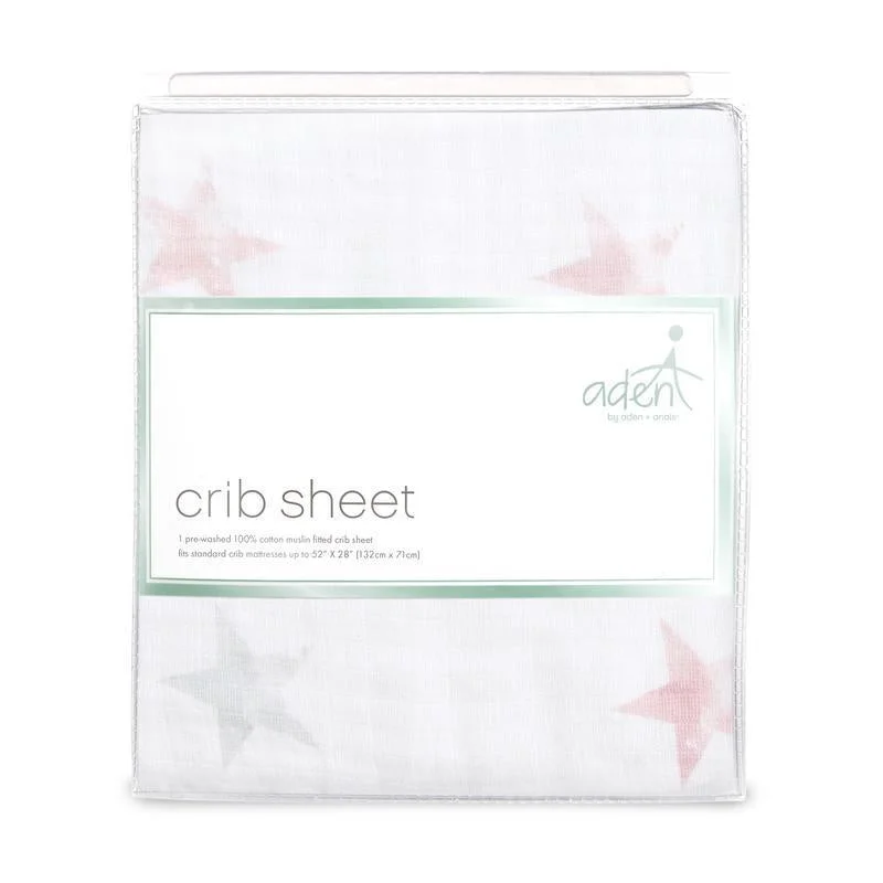 Hypoallergenic Silk Sheets for Sensitive SleepersAden and Anais - Aden by Aden + Anais - Cot Sheet Muslin - Doll Stars