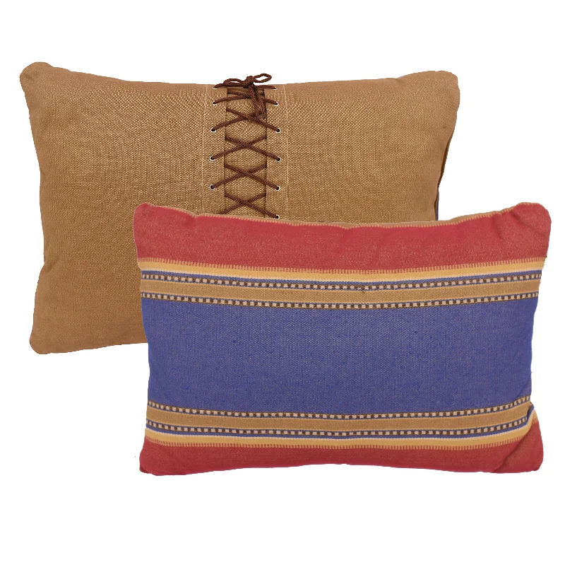 Down Alternative Pillows for Ethical ChoicesHiEnd Accents Pillow with Shoe Lace Design,