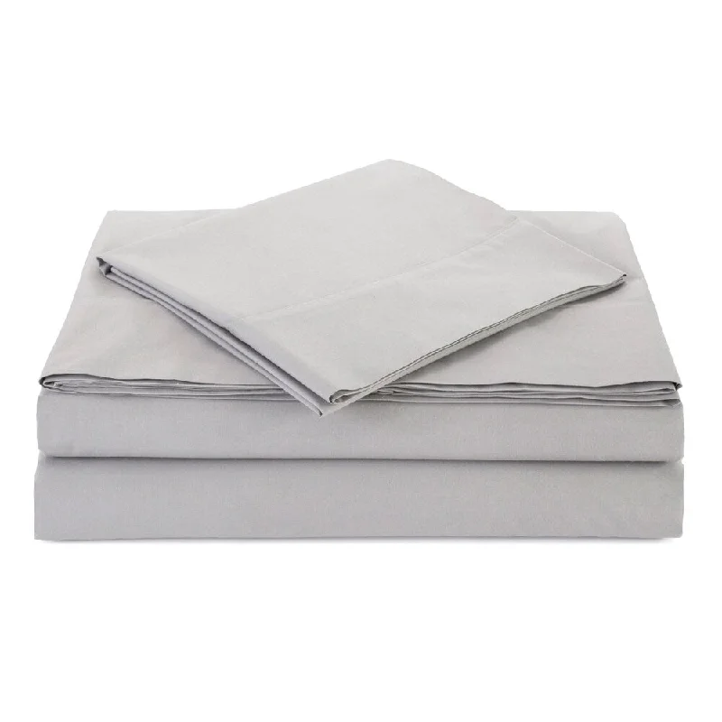 Queen - Size Sheet Sets with a European Pillowcase SetAtelier Martex Percale Twin Grey Sheet Set