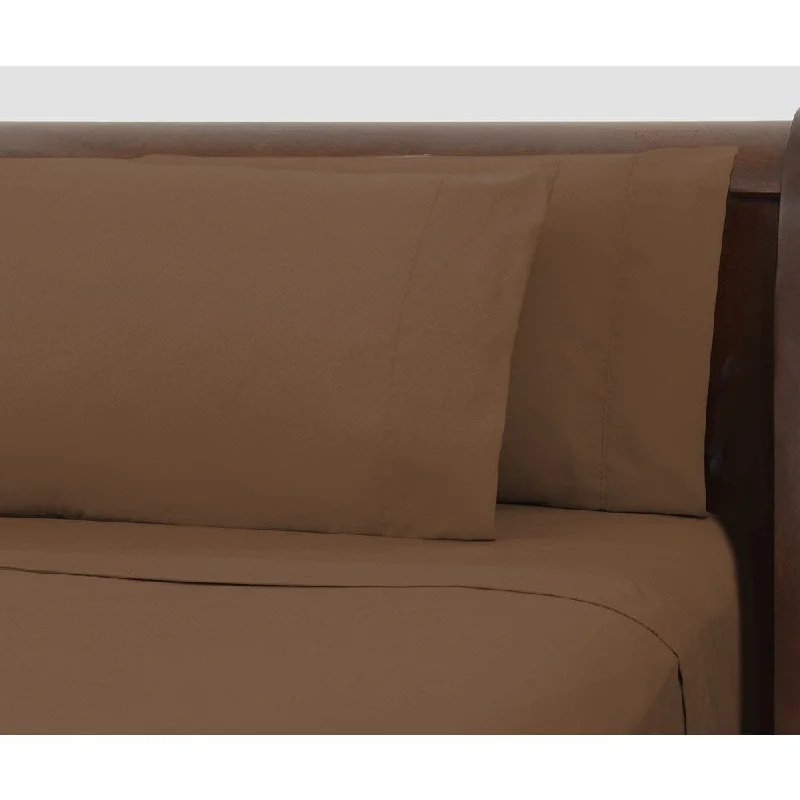 Wrinkle - Free Polyester Sheets for a Low - Maintenance BedGramercy Park Platinum Edition Chocolate Brown Sheet Set