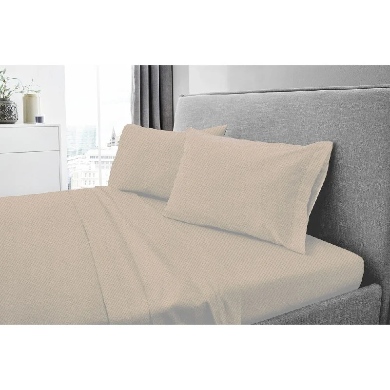 Fitted Sheets with Reinforced Corners for Long - Lasting UsePremium German Design Cotton Sateen Sheet and Pillowcases Set