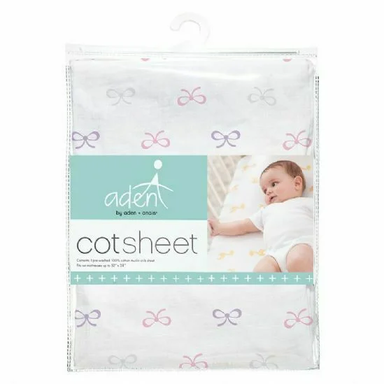 Quilted Cotton Sheets for a Warm and Inviting BedAden and Anais - Aden by Aden + Anais - Cot Sheet Muslin - Lavender Lady