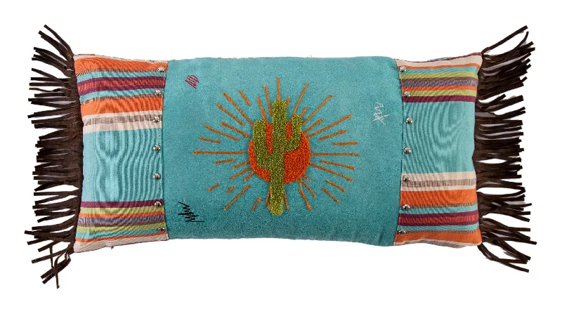 Soft and Fluffy Pillows for Bedroom ComfortHiEnd Accents Sunburst Pillow with Embroidery Details