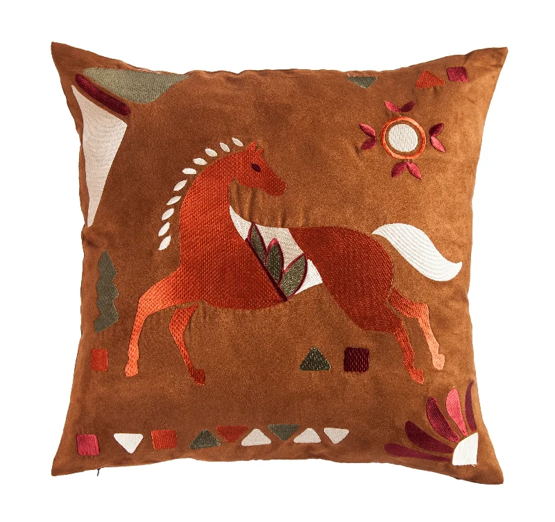 Cooling Pillows for Hot SleepersHiEnd Accents Embroidered Horse Pillow