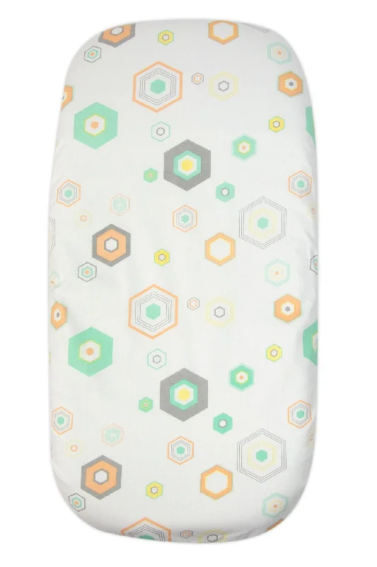 Moisture - Wicking Cotton Sheets for a Dry and Comfortable SleepWeegoamigo Fitted Cot Sheet (2Pk) - Hexagon