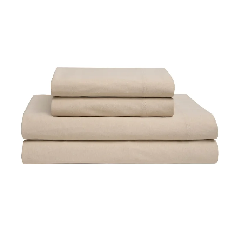 King - Size Sheet Sets with a Decorative Pillow SetJersey Knit Cotton Sheet Set