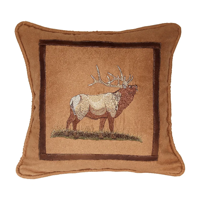 Soft and Fluffy Pillows for Bedroom ComfortHiEnd Accents Lodge Pillow Elk