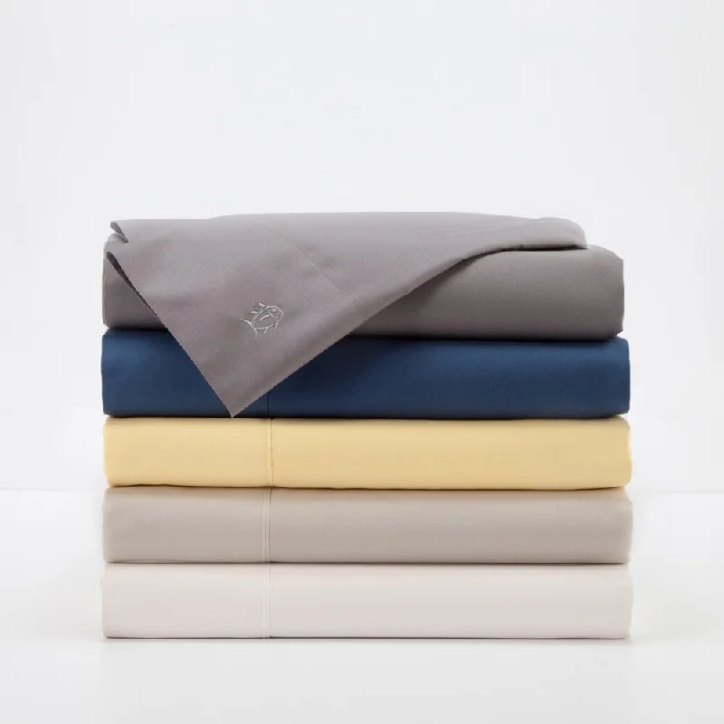 Twin - Size Sheet Sets with a Pillow ProtectorSouthern Tide 100% Cotton Skipjack Tonal Embroidered Twill Sheet Set