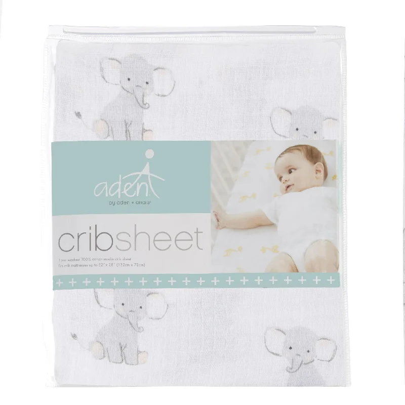 Rayon - Cotton Sheets for a Breathable and Soft BlendAden and Anais - Aden by Aden + Anais - Cot Sheet Muslin - Safari Babes - Elephants