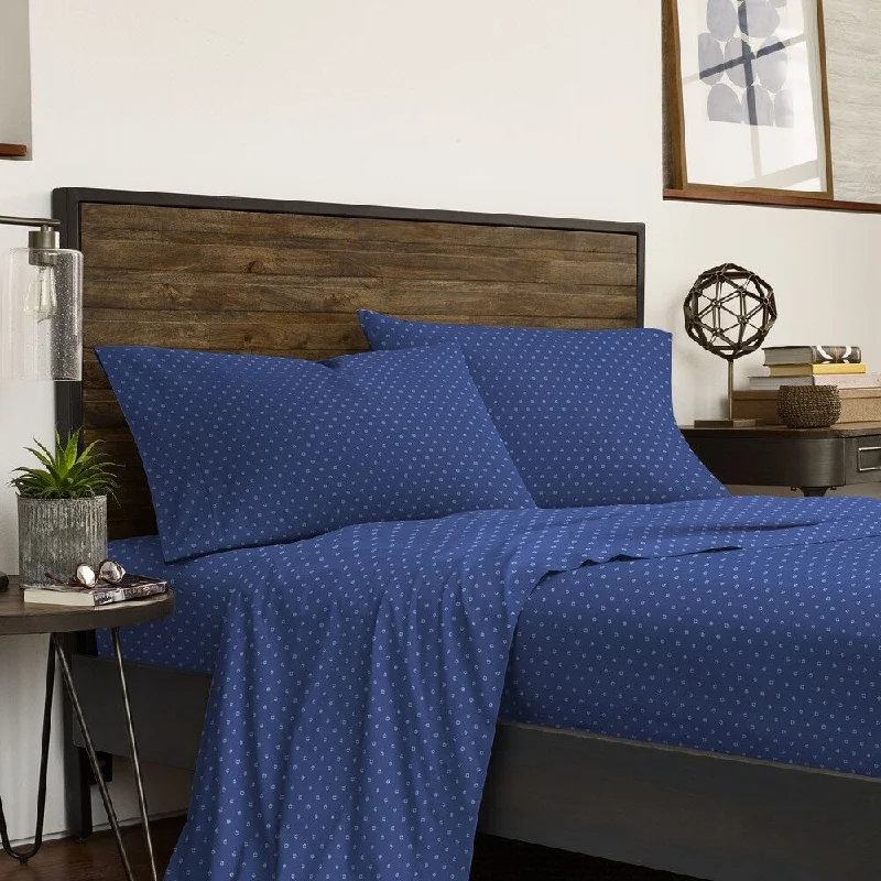 Wrinkle - Free Polyester Sheets for a Low - Maintenance BedIZOD Blake Twin Blue Sheet Set