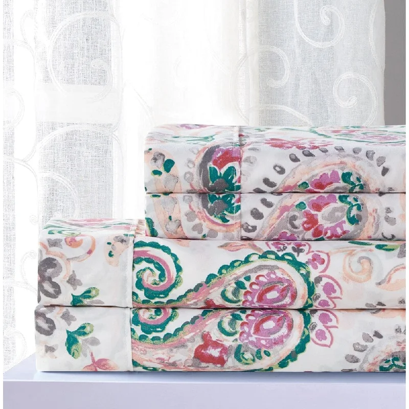 Wrinkle - Free Polyester Sheets for a Low - Maintenance BedEssential Peyton Printed Sheet Set