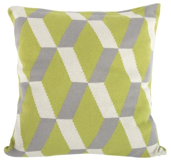 Decorative Pillows for Living Room MakeoverBenzara 20 x 20 Inch Cashmere Pillow with Zig Zag Pattern, Set of 2, Green and Gray