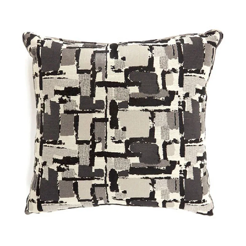 Soft and Fluffy Pillows for Bedroom ComfortBenzara Concrit Contemporary Pillow, Small, Set of 2, Black