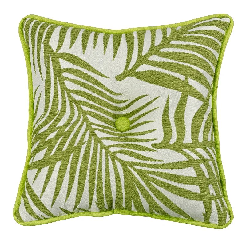 Square Pillows for Modern Home DecorHiEnd Accents Fern Tufted Pillow