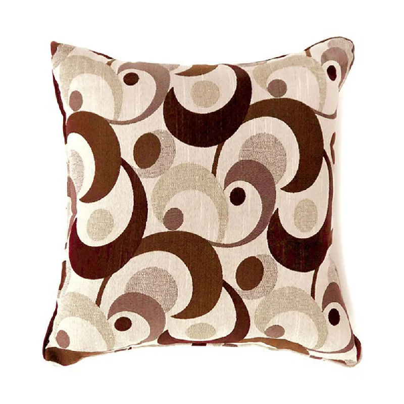 Back Support Pillows for Office ChairsBenzara Swoosh Contemporary Pillow, Set of 2, Small, Brown