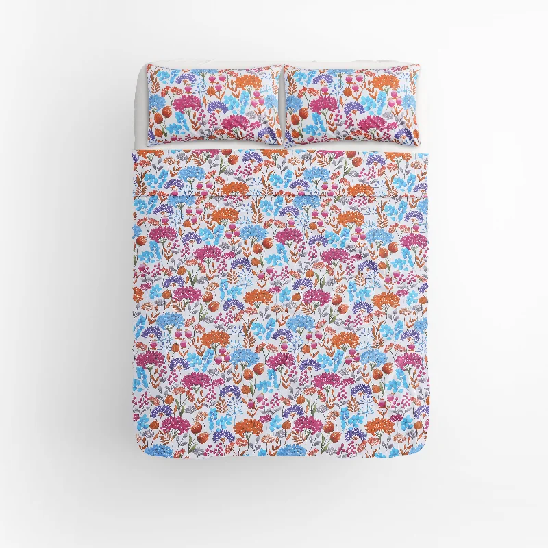 Queen - Size Sheet Sets with a European Pillowcase SetMariel Flower Bed Sheet Set