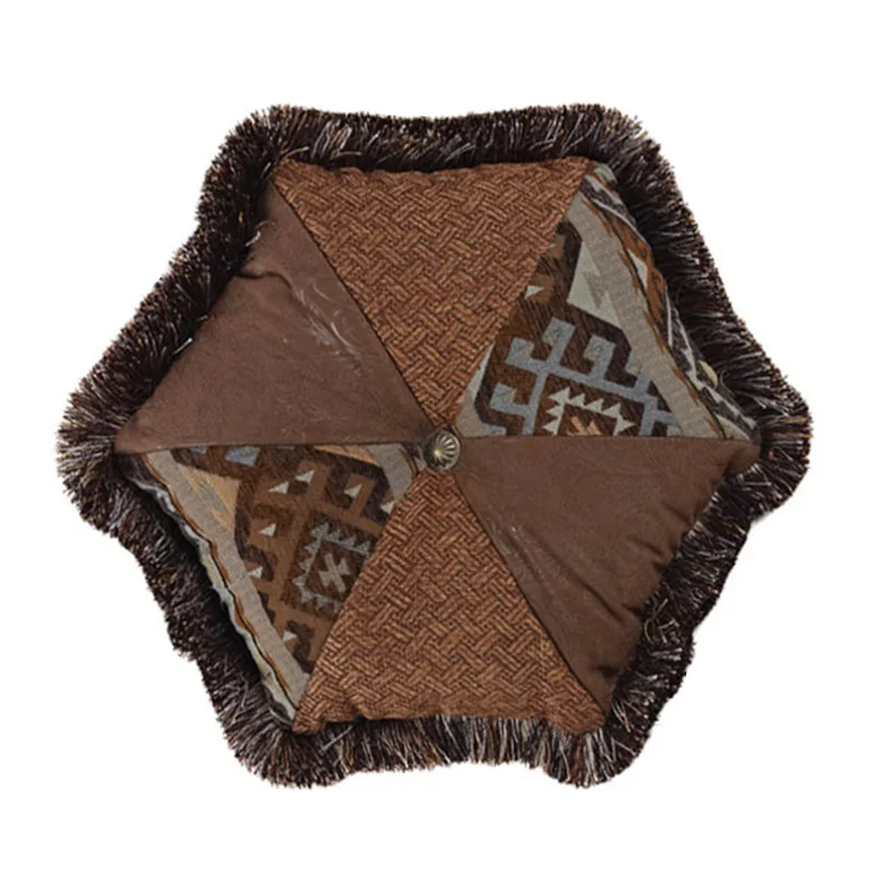 Square Pillows for Modern Home DecorHiEnd Accents Rio Grande Hexagon Pillow