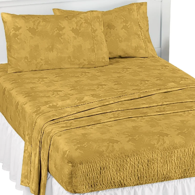 Moisture - Wicking Cotton Sheets for a Dry and Comfortable SleepJewel Tone Watercolor Bed Tite Microfiber Bed Sheets