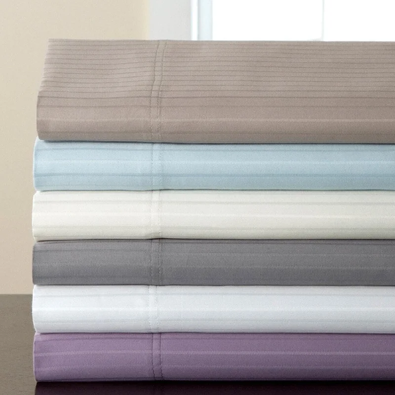 Linen - Cotton Blend Sheets for a Natural and Versatile Option800 Thread Count Valencia Stripe Cotton Rich 6-piece Sheet Set