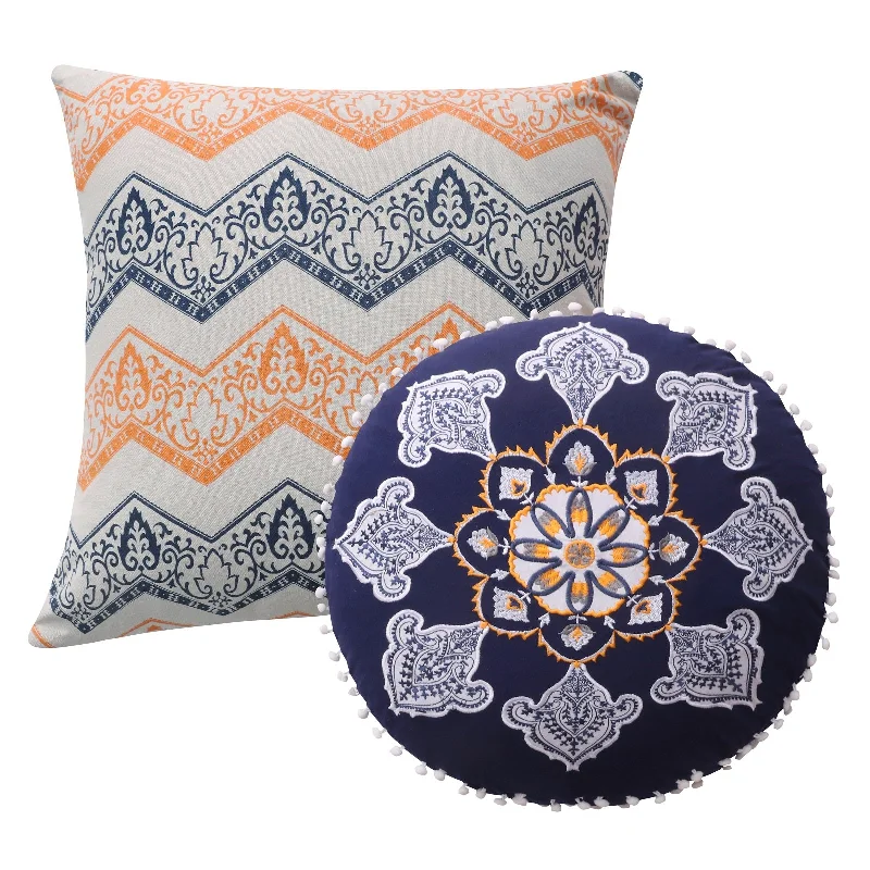 Travel Pillows for Long JourneysGreenland Home Medina  Saffron Dec. Pillow Pair