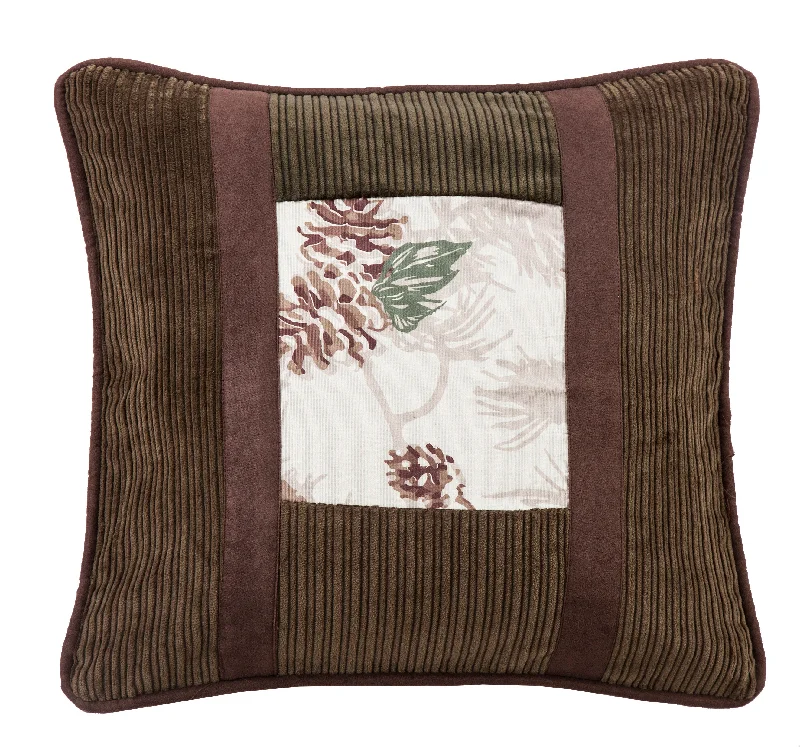 Orthopedic Pillows for Back Pain ReliefHiEnd Accents Pinecone Pillow with Corduroy Detail