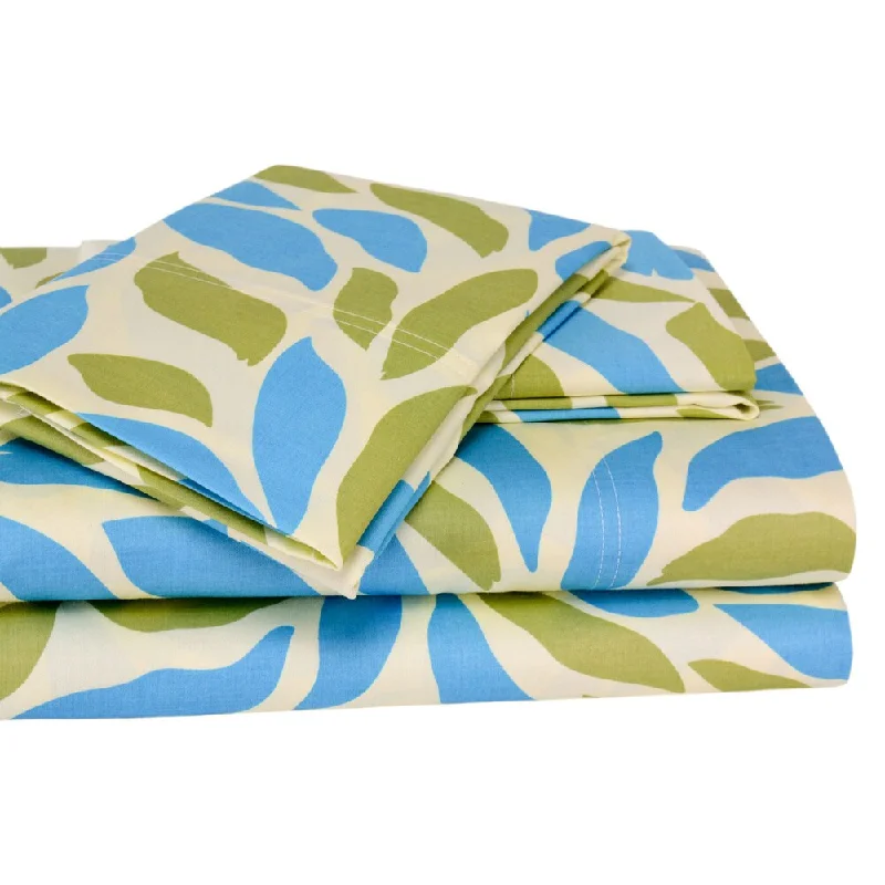 Wrinkle - Free Polyester Sheets for a Low - Maintenance BedMalaga Print All Cotton 4-piece Sheet Set