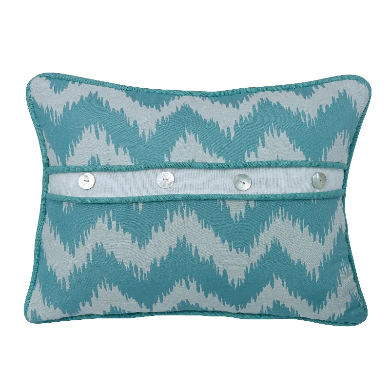 Soft and Fluffy Pillows for Bedroom ComfortHiEnd Accents Chevron print pillow with button details