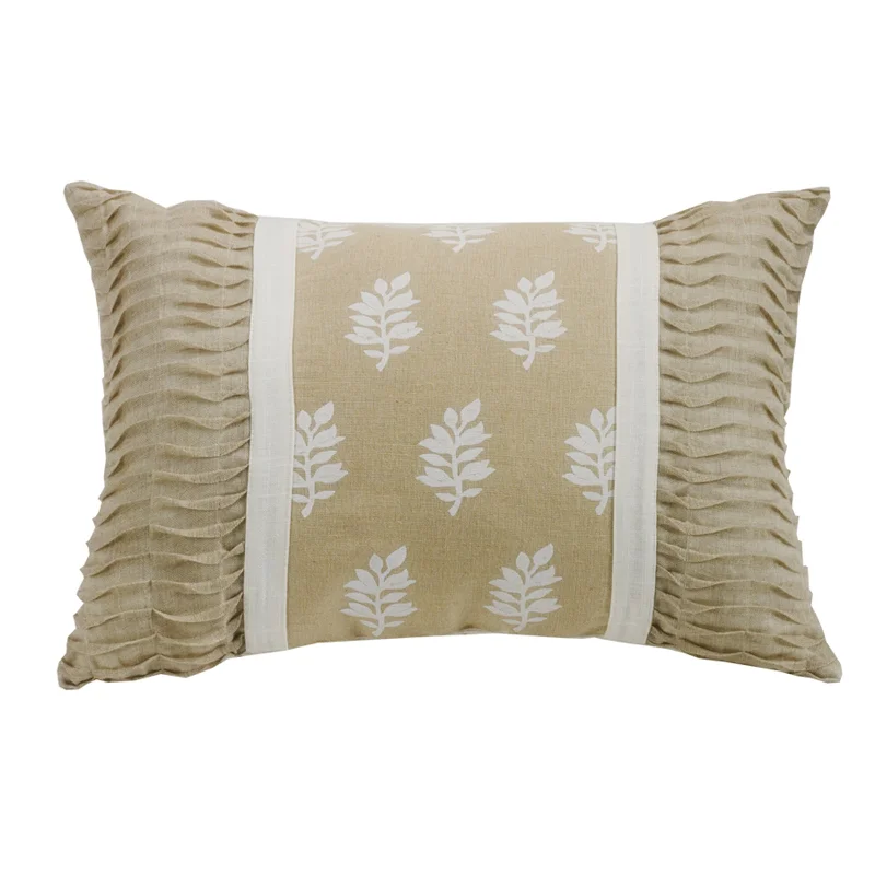 Decorative Pillows for Living Room MakeoverHiEnd Accents Oblong Pillow with Rouching Ends