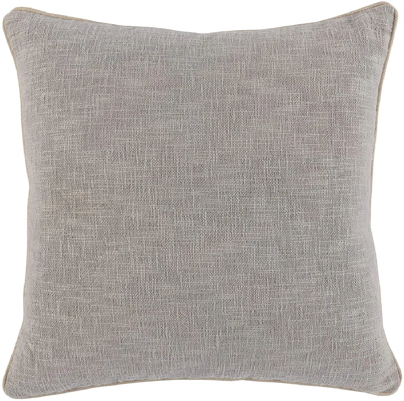 Memory Foam Pillows for Neck SupportBenzara Square Fabric Throw Pillow with Textured Details, Gray