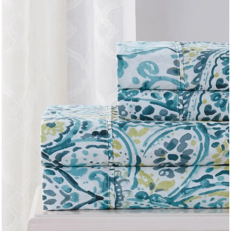 Anti - Pill Microfiber Sheets for a Smooth AppearanceRT Designers Collection Bliss Printed Sheet Set