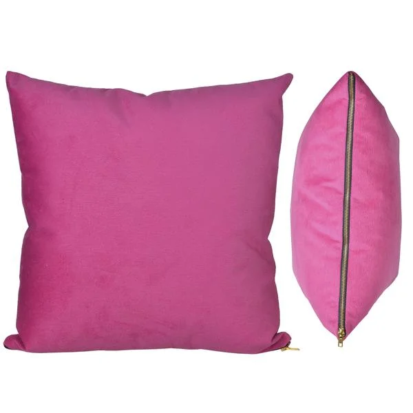 Firm Pillows for Side SleepersBenzara 18 X 18 Inch Polyester Cover Pillow with Zipper Opening, Set of 2, Pink