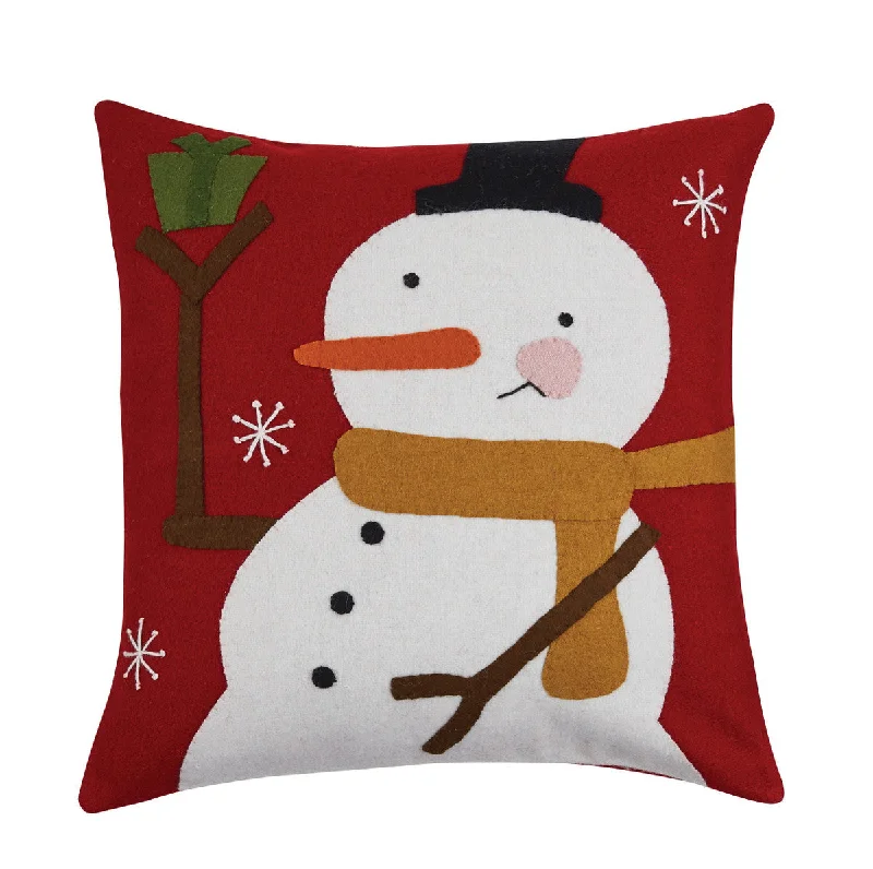 Adjustable Pillows for Customized ComfortSnowman Felt Pillow with Polyester Insert - 16" Set of 2 Park Designs