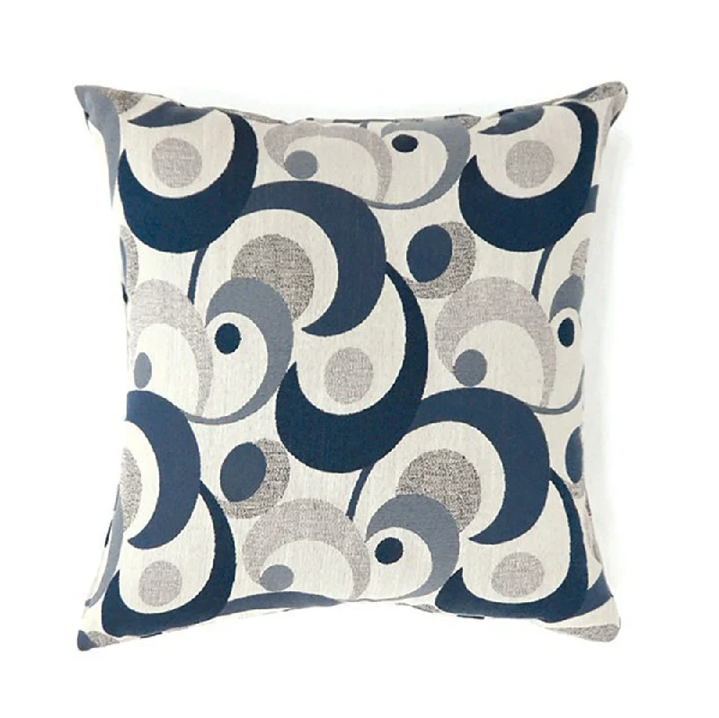 Kids Pillows with Fun DesignsBenzara Swoosh Contemporary Pillow, Set of 2, Small, Blue