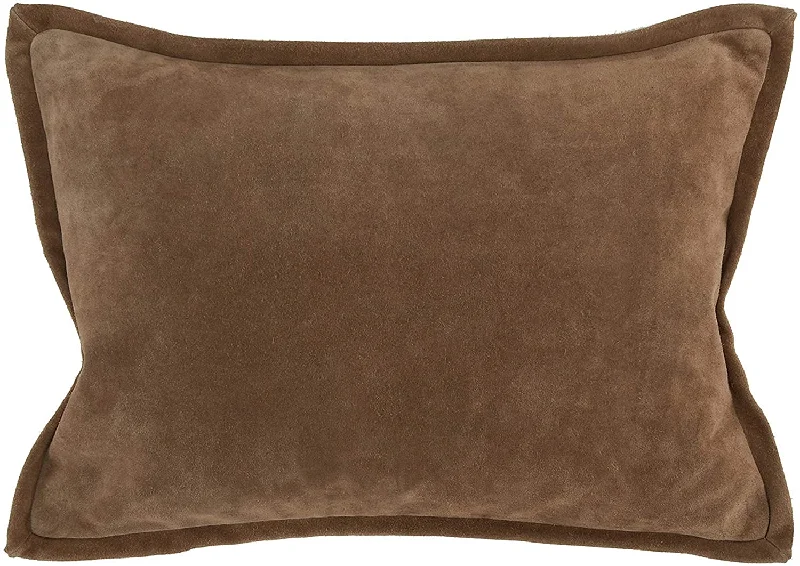 Silk Pillows for Smooth Skin and HairBenzara Rectangle Leatherette Throw Pillow with Flanged Edges, Brown