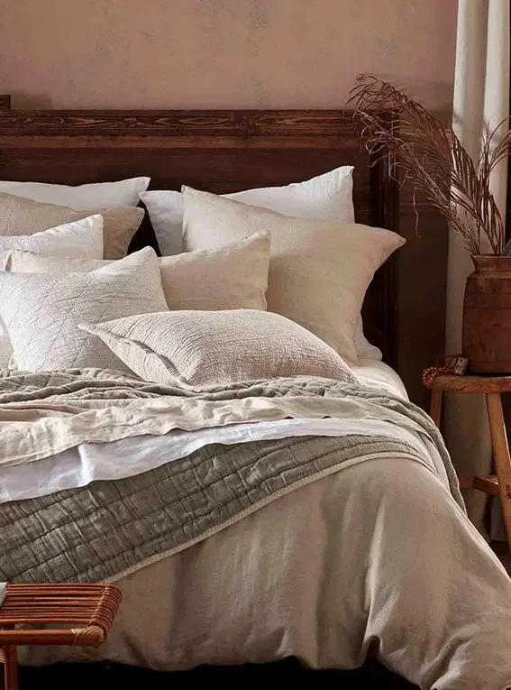 Expensive duvet covers with premium materials and artisanal craftsmanshipNatural 100% Linen Bed Linen