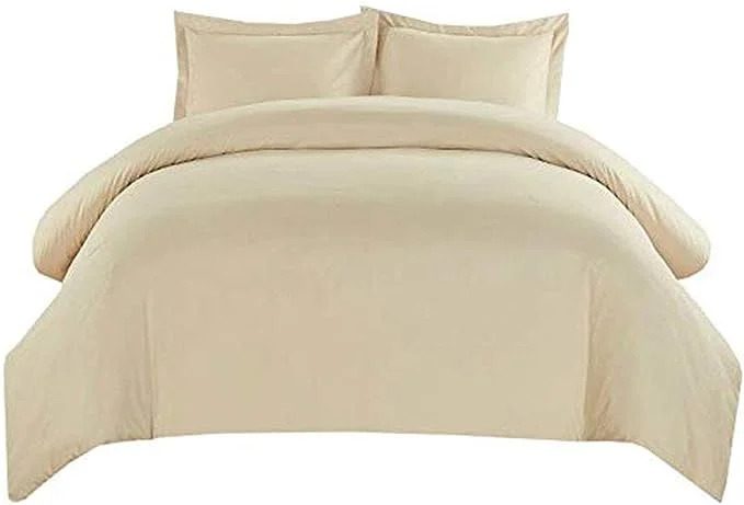 Allergy - friendly duvet covers for bedrooms with sensitive air quality1200 Thread Count Solid Ivory Duvet Cover Set