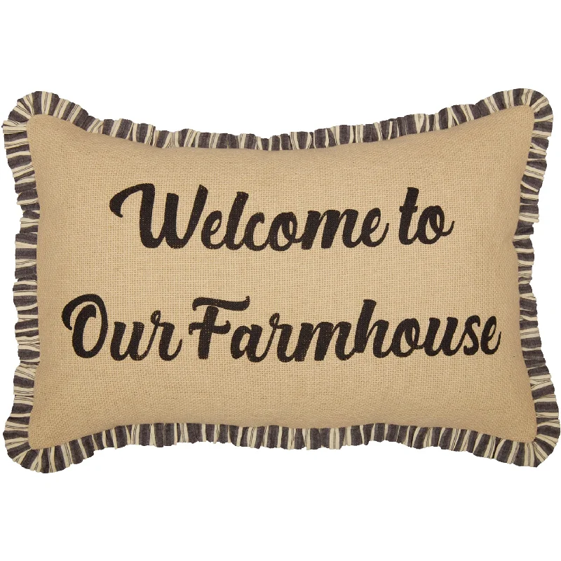 Orthopedic Pillows for Back Pain ReliefAshmont Burlap Vintage Welcome to Our Farmhouse Pillow 14x22