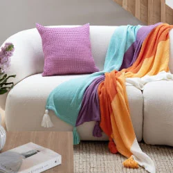 Recycled polyester blankets for an eco - conscious optionAzalea Throw (130 x 200cm)