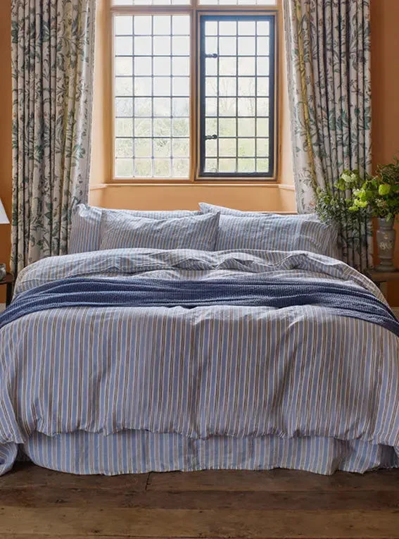 Expensive duvet covers with premium materials and artisanal craftsmanshipBluebell Somerley Stripe Linen & Cotton Duvet Cover